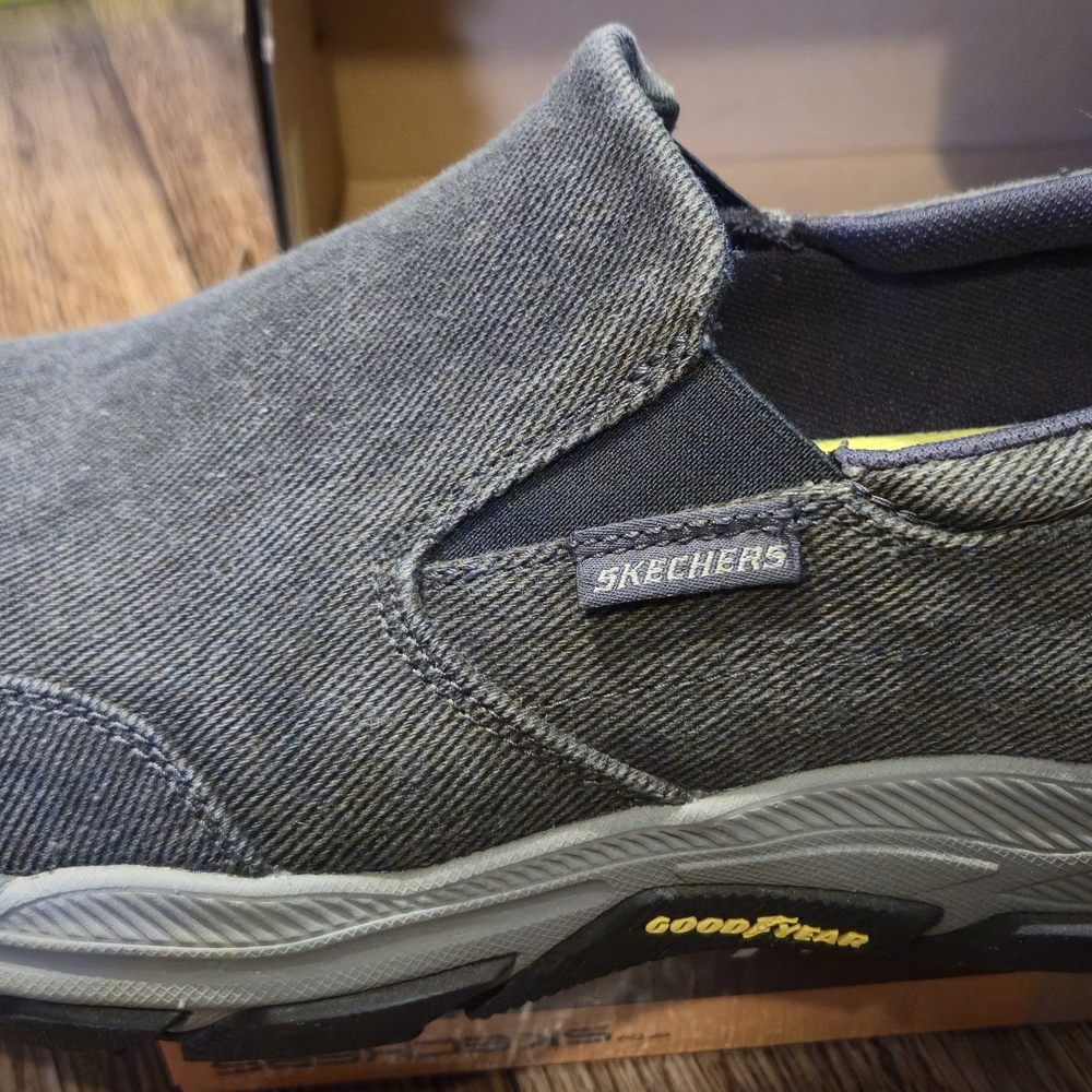 Skechers Men’s Slip-On Loafer in Dark Gray